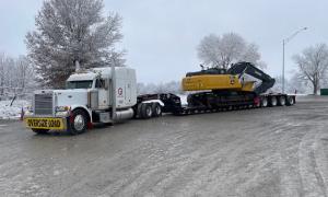Long-haul operation moving large earth moving equipment, like Oden Transport offers in New Mexico, Texas and Oklahoma.