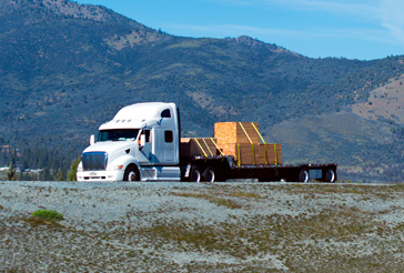 Small load being transported through New Mexico or Texas, like the service offered by Oden Transport.