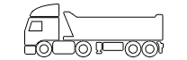 Heavy materials hauling icon.